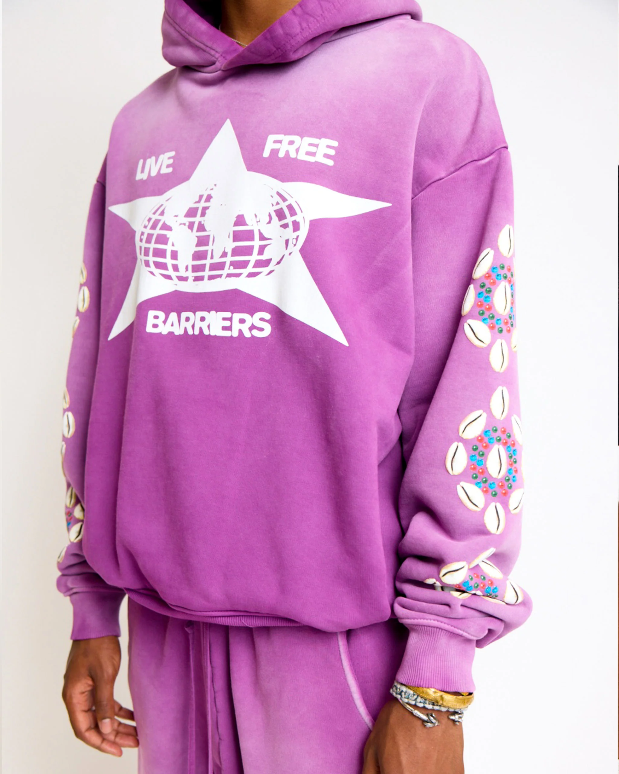 Barriers Cowrie Black Hoodie - Image 3