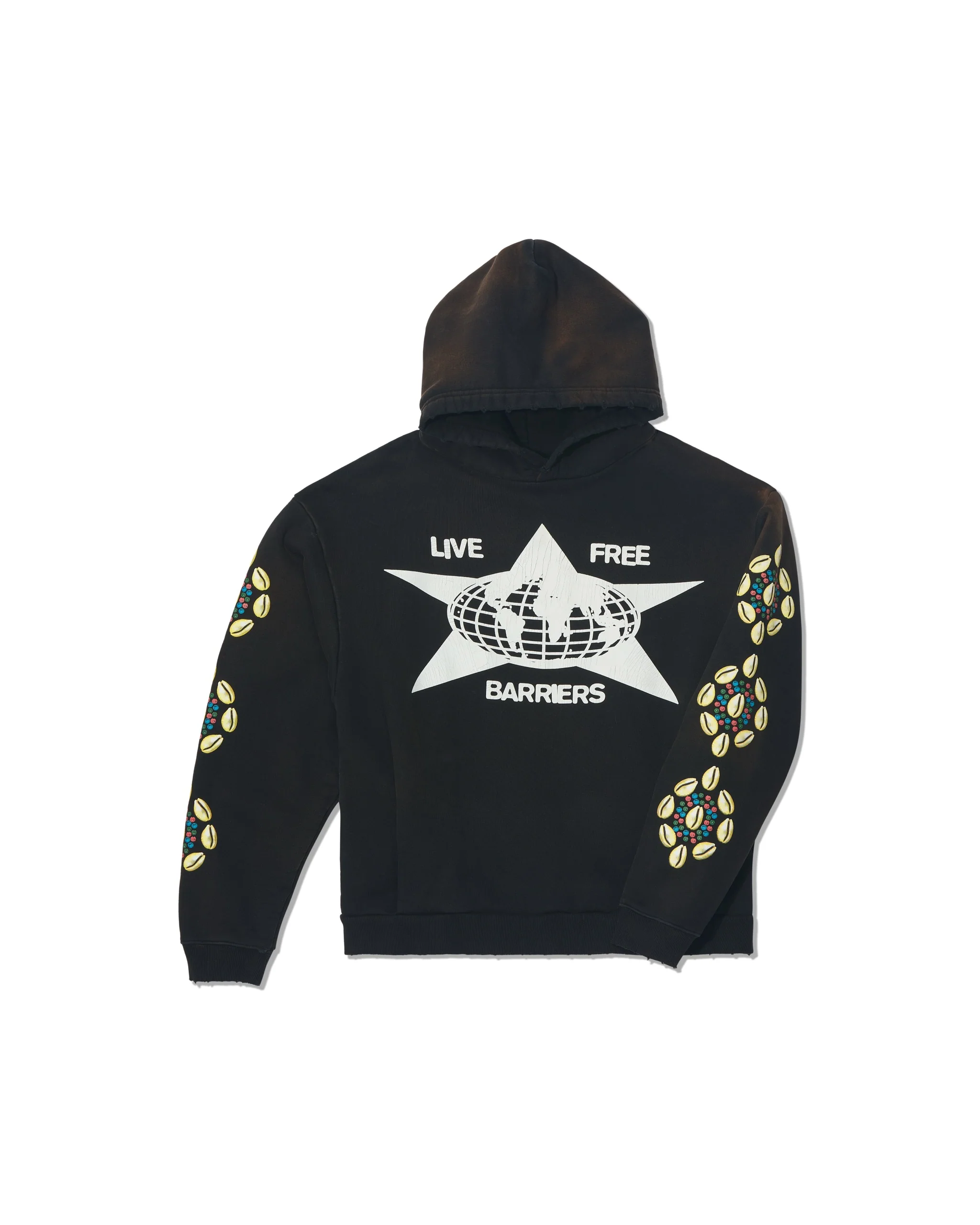 Black Cowrie Shell Hoodie - Image 3