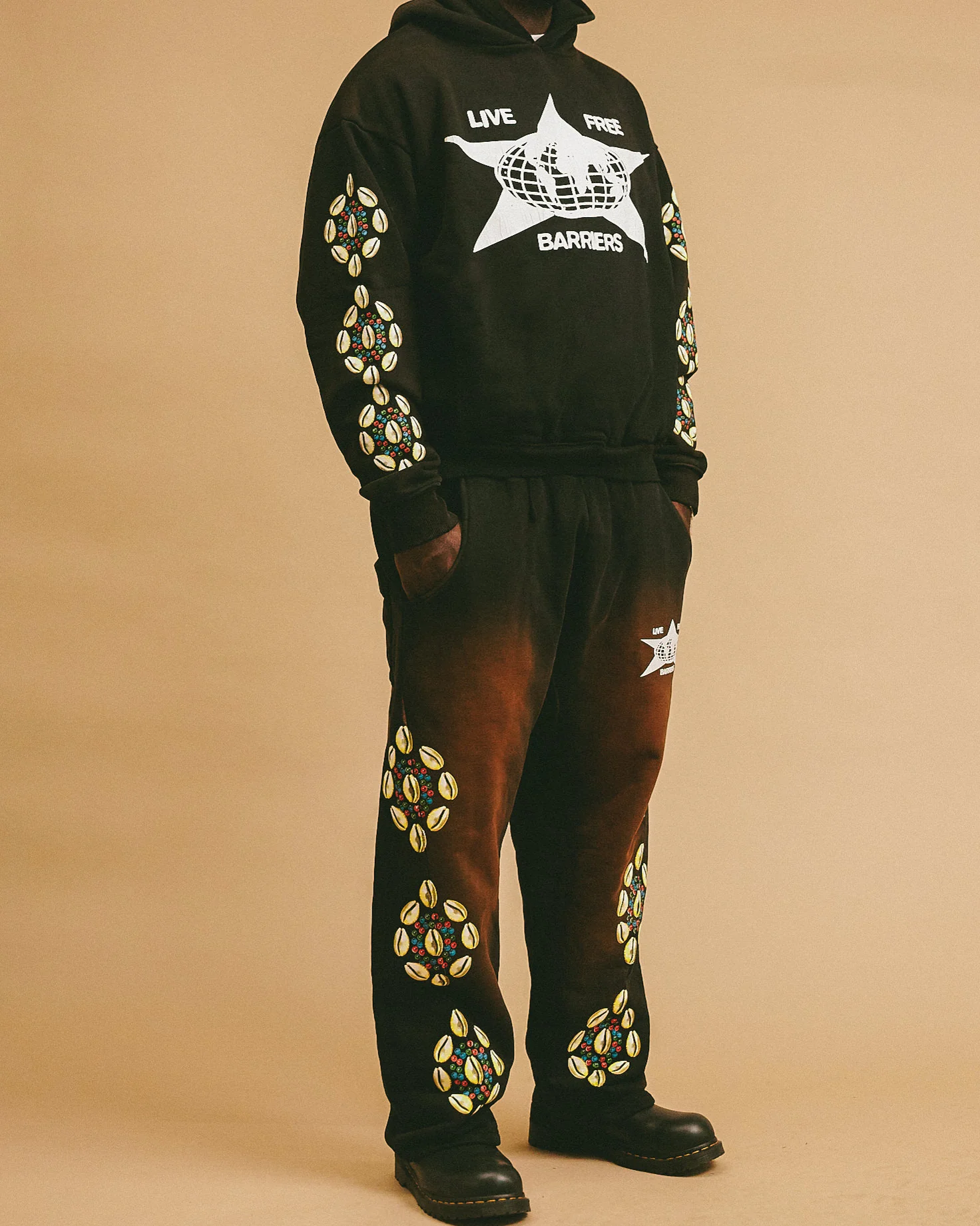 Black Cowrie Shell Hoodie - Image 5