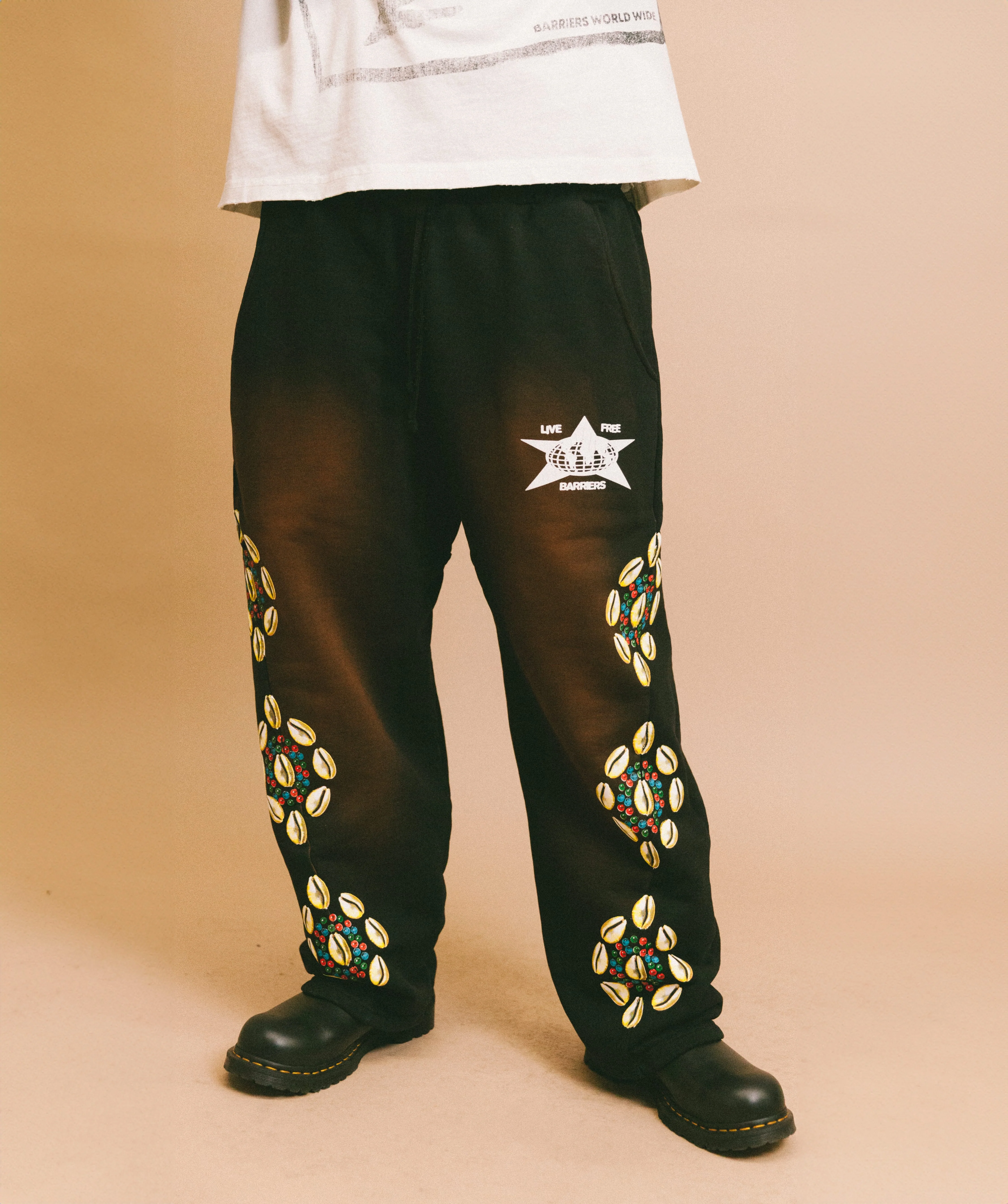 Black Cowrie Shell Pants - Image 3