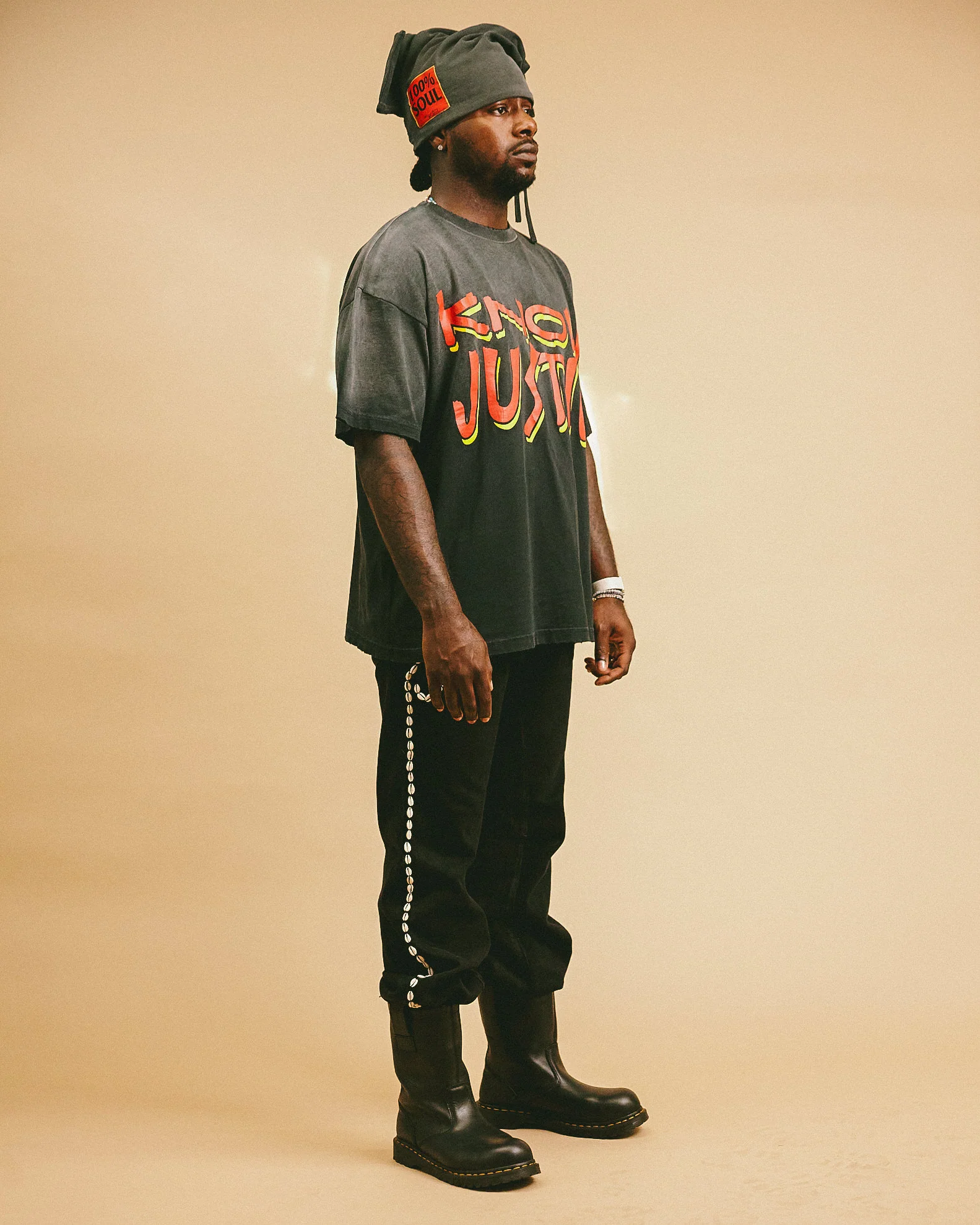 Know Justice Know Peace Aged Tee - Image 4