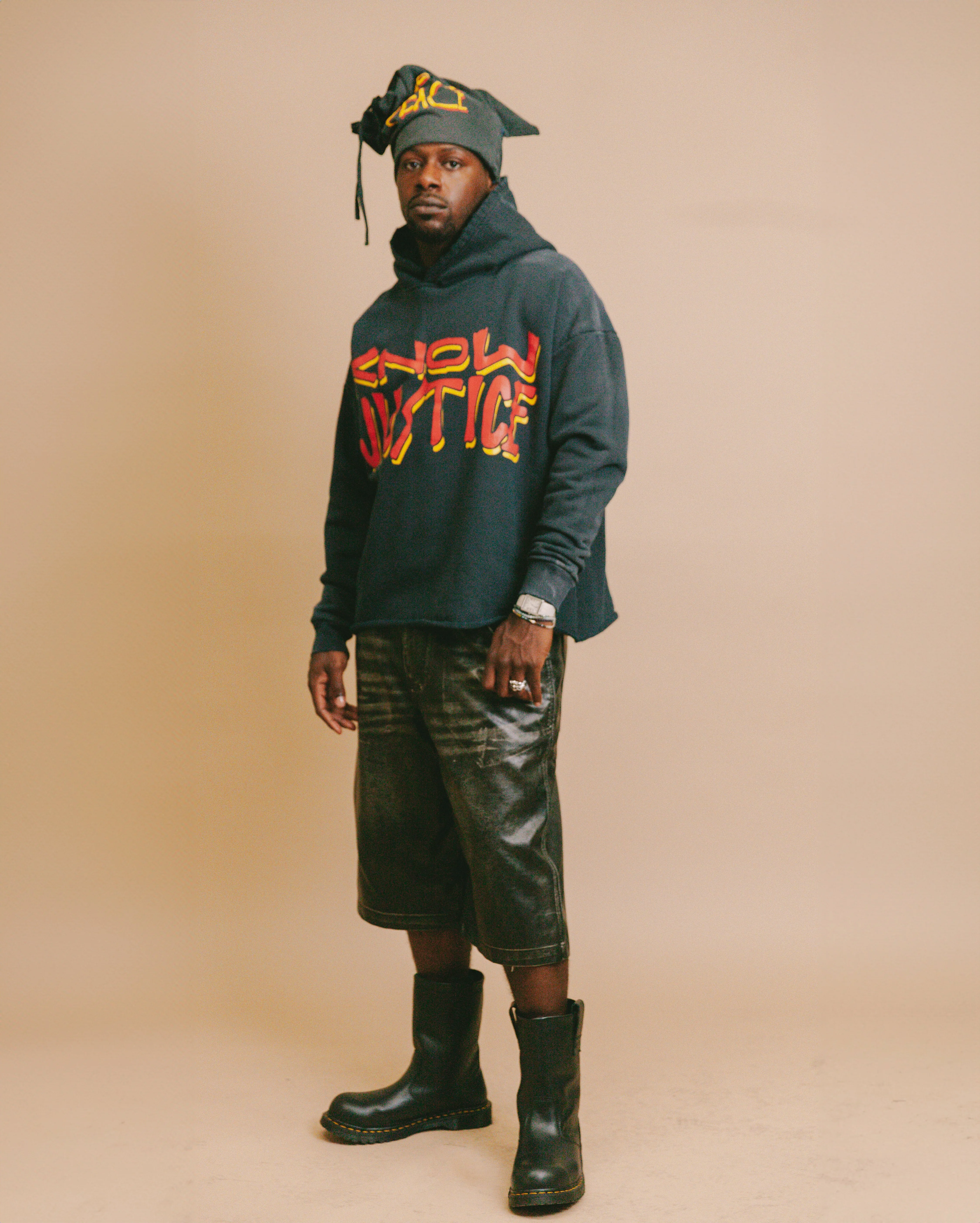 Know Justice Know Peace Aged Hoodie - Image 3