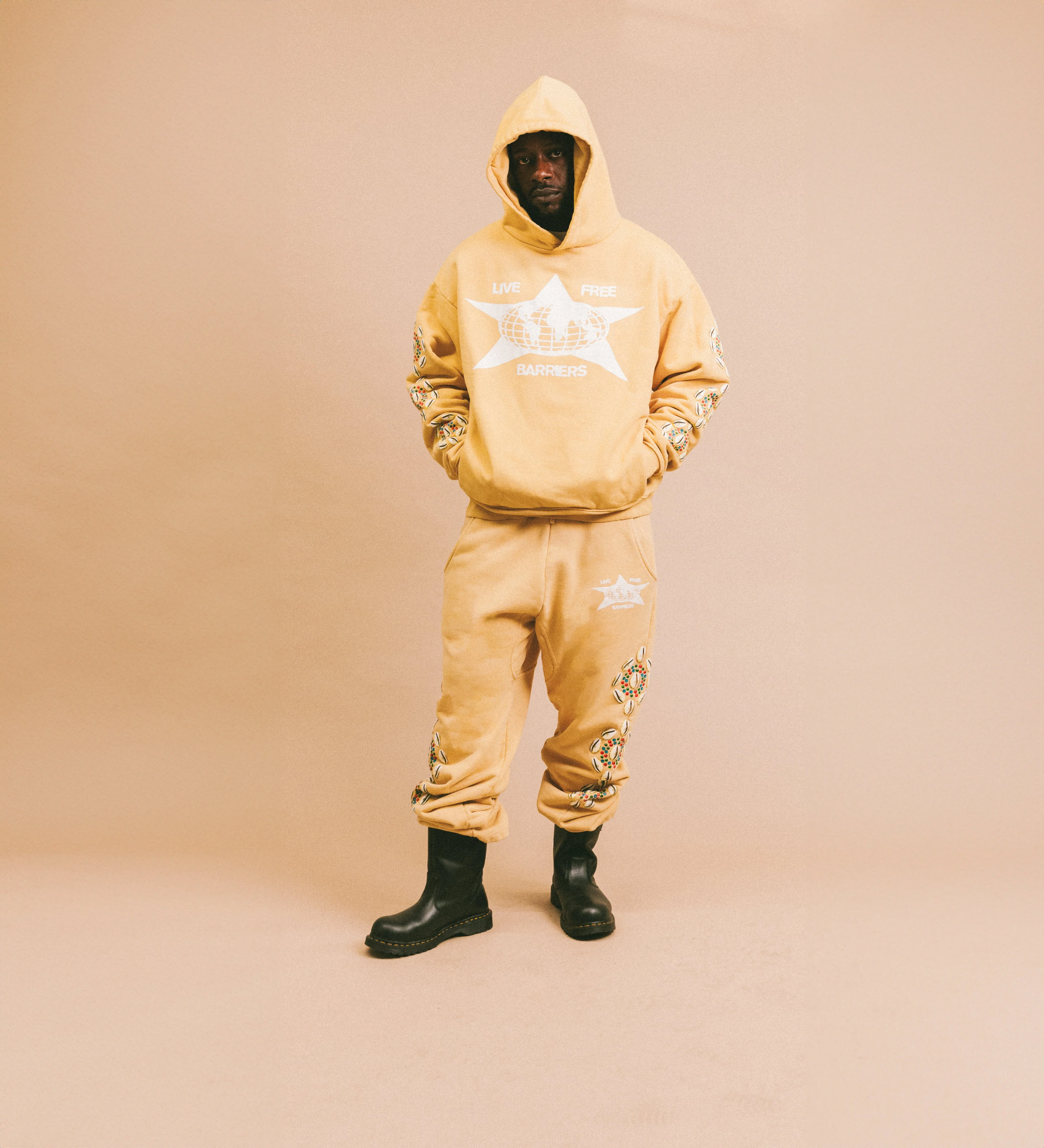 Mustard Cowrie Shell Hoodie - Image 3