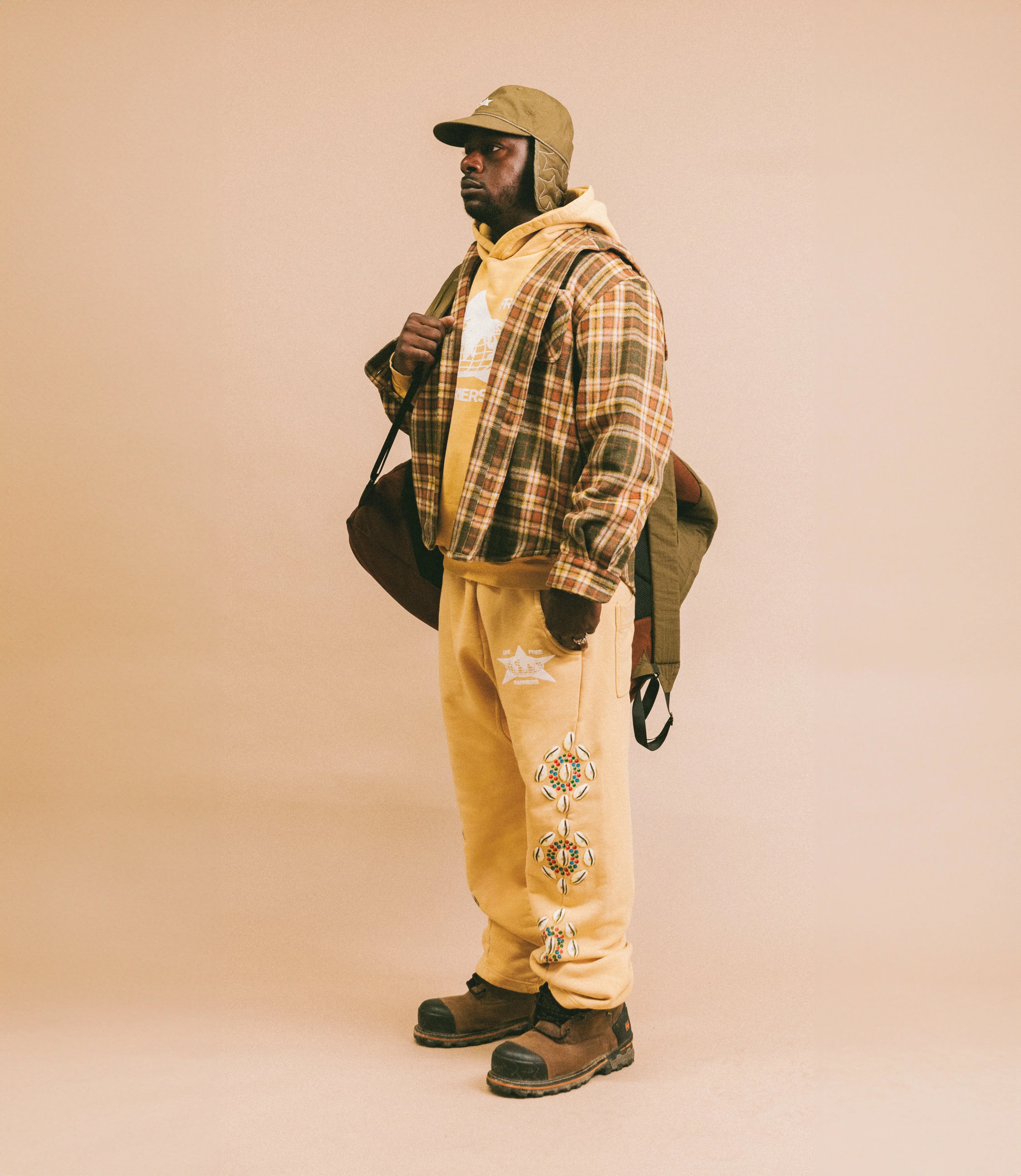 Mustard Cowrie Shell Pants - Image 4