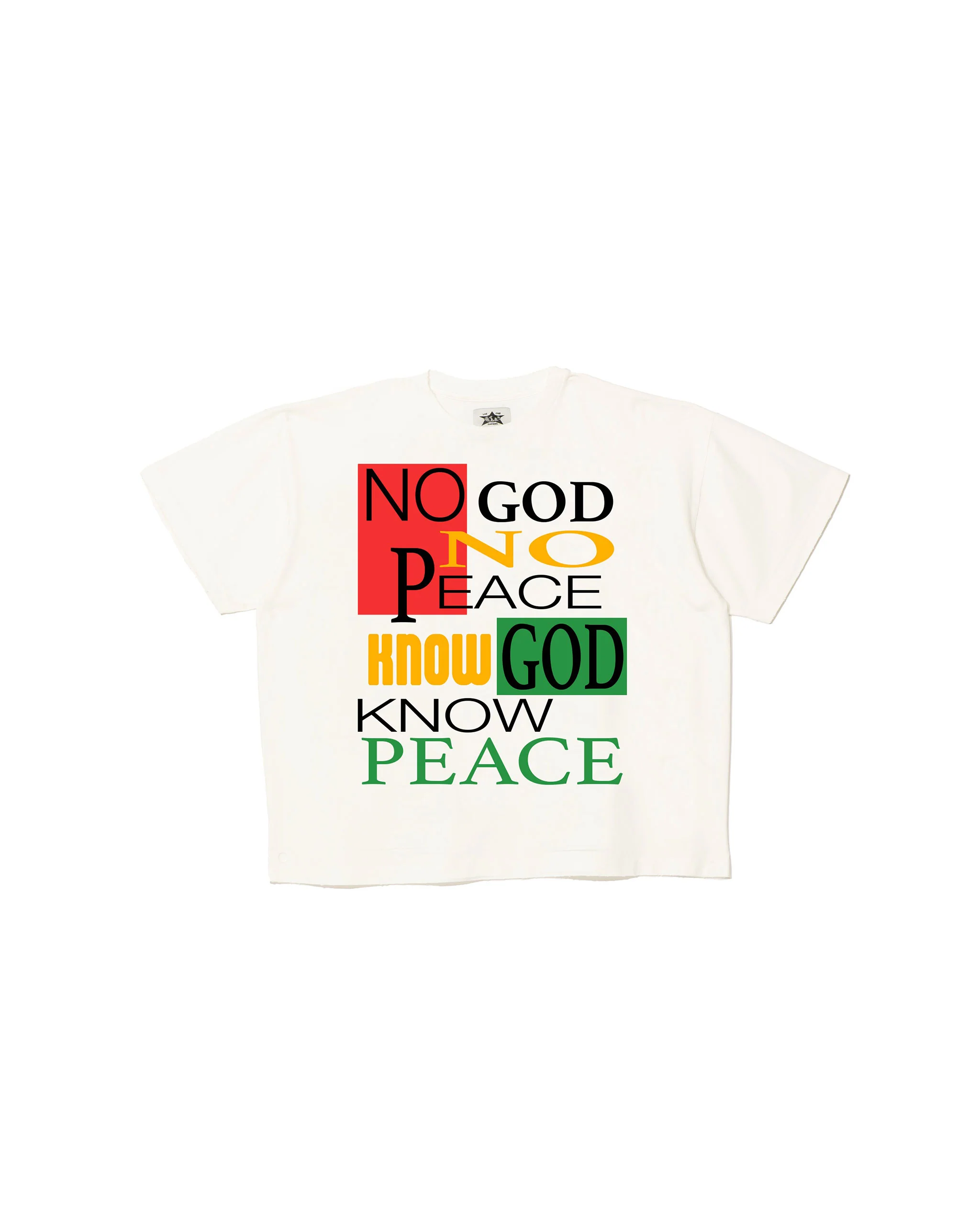 No God No Peace Aged Tee