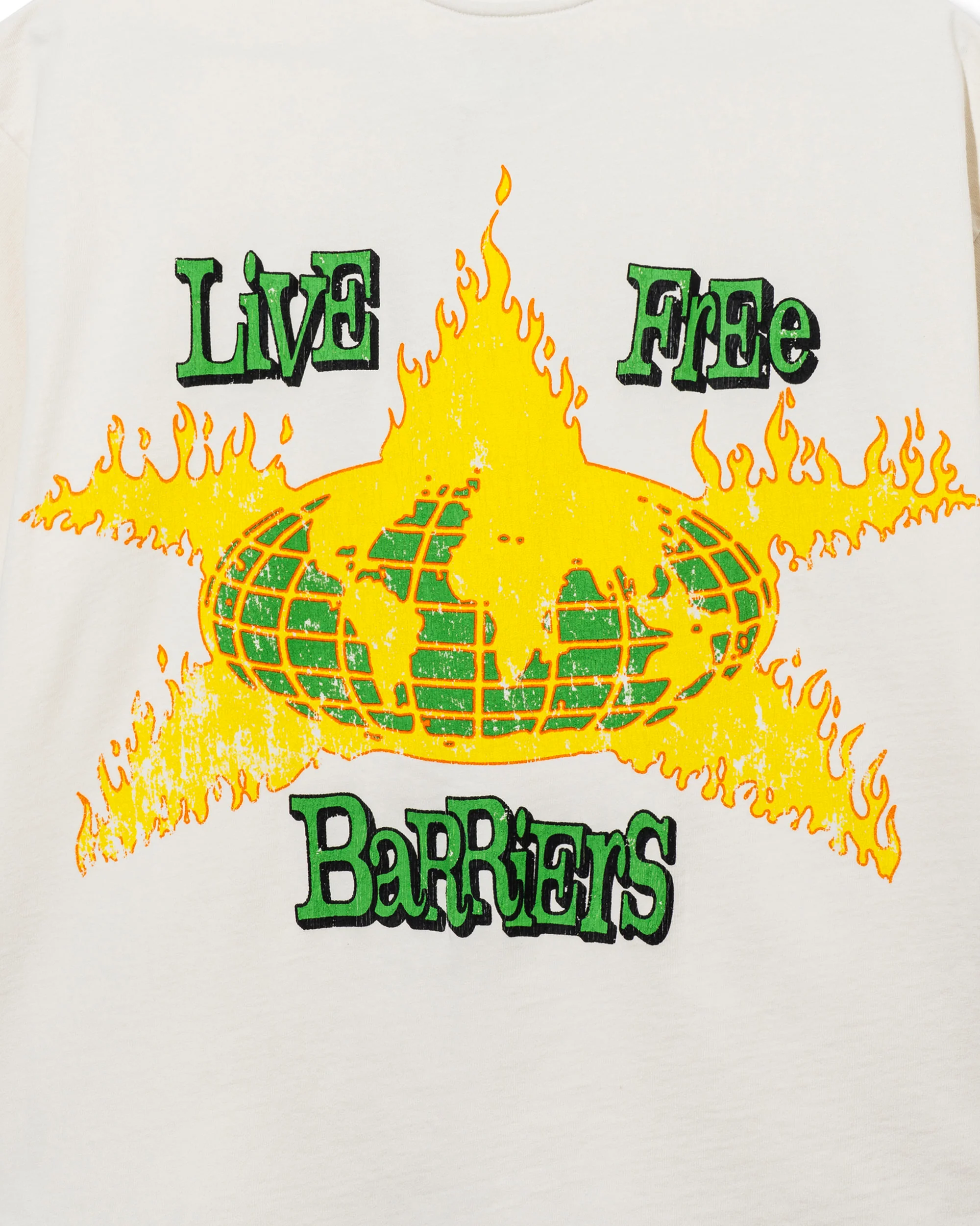 World In Flames SS Tee - Off White - Image 4